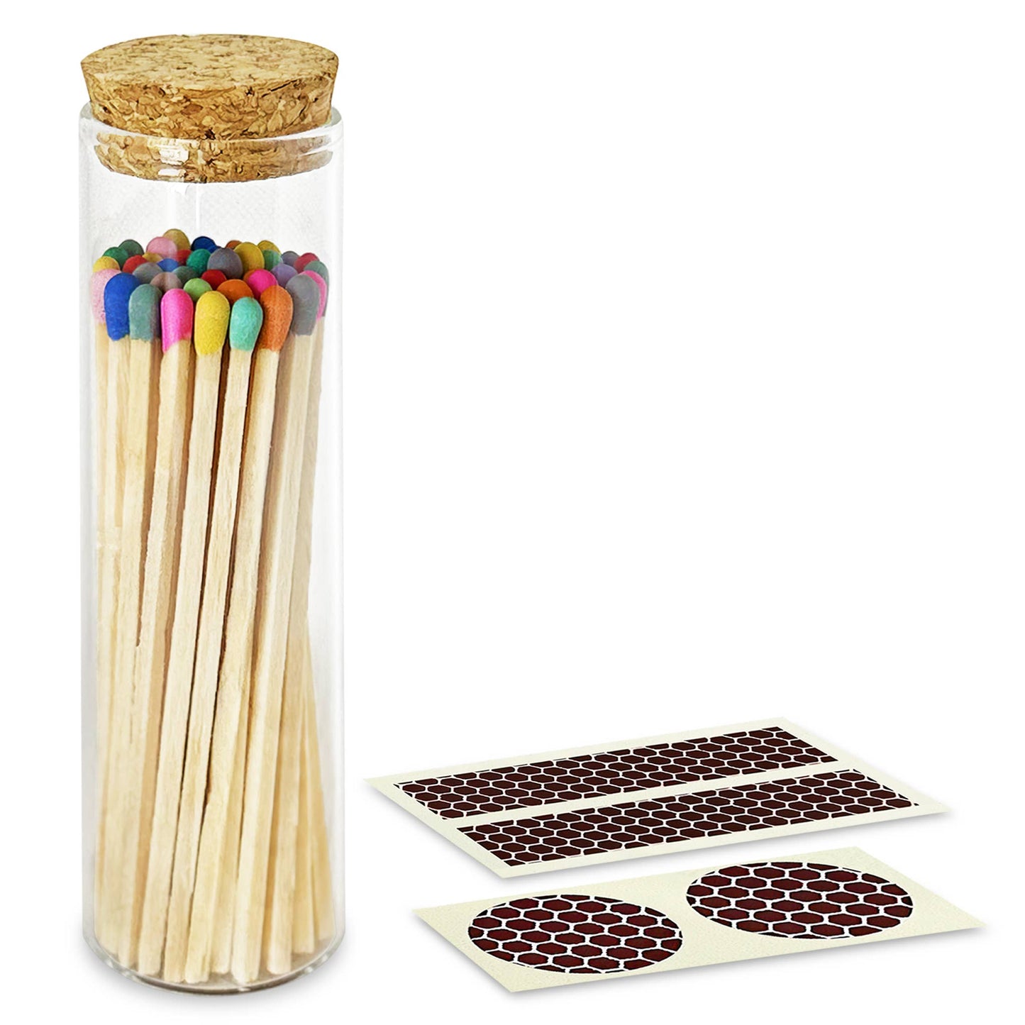 4" Colorful Matches in Chic Cork Topped Jar