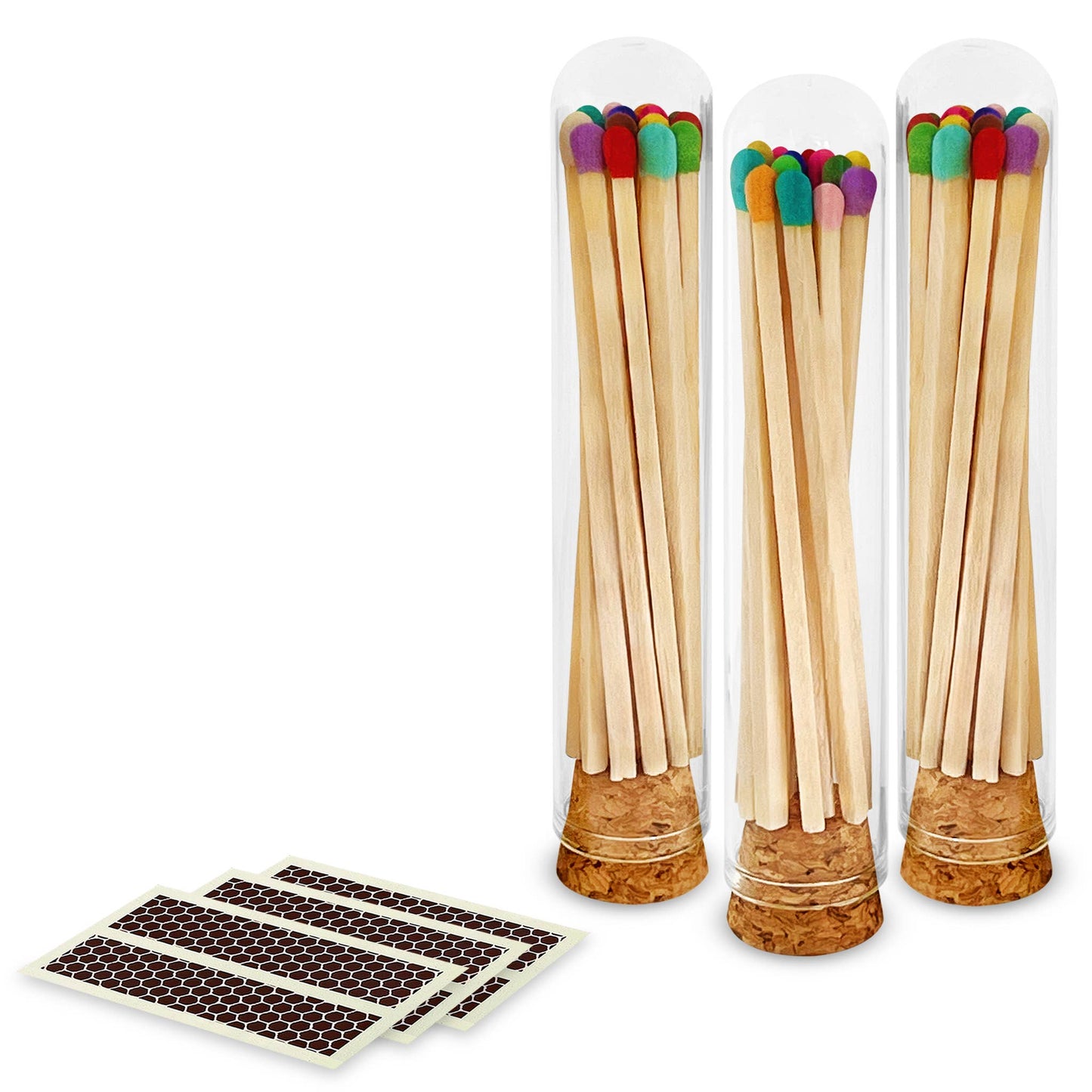 4" Colorful Matches + Mini Cloche + Strikers