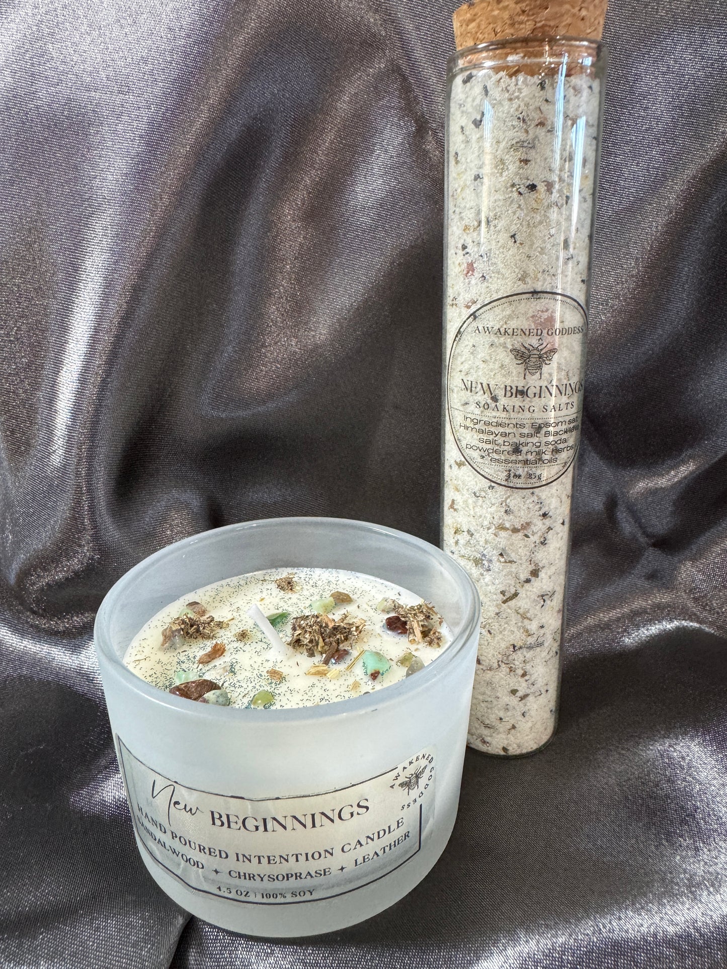 New Beginnings Intention Candle - Sandalwood, Leather & Labdanum