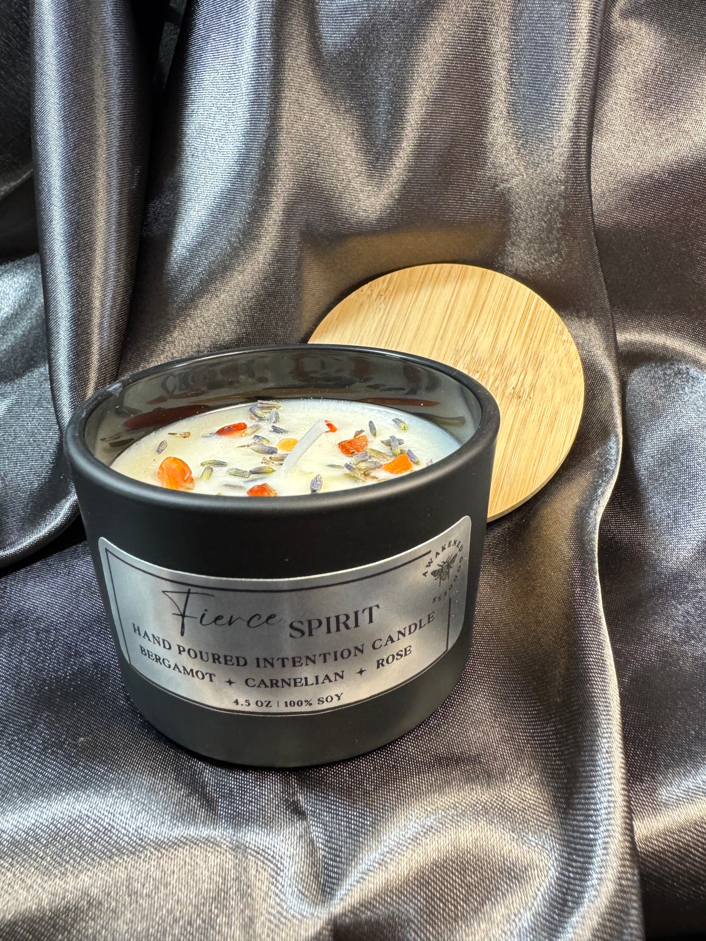 Fierce Spirit Intention Candle - Lavender, Bergamot & Rose Geranium