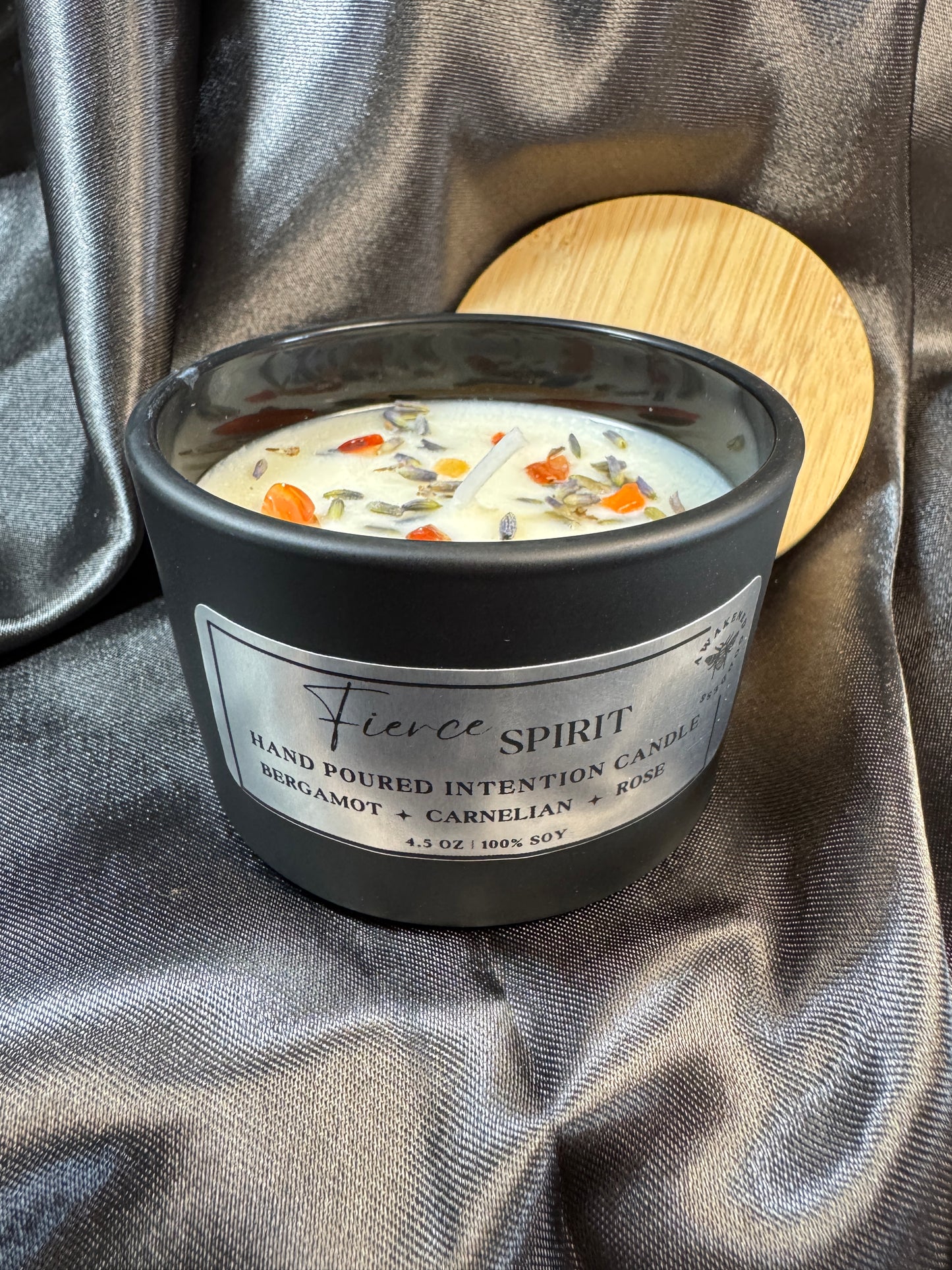 Fierce Spirit Intention Candle - Lavender, Bergamot & Rose Geranium